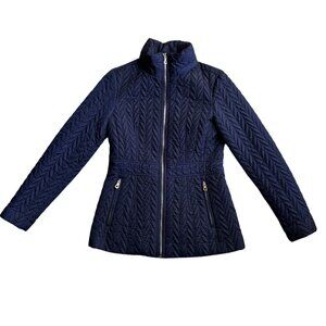 Kate Spade Quilted Navy Puffer Jacket XS